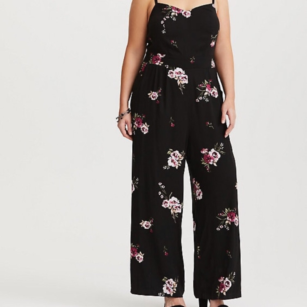 Torrid Black flower Romper